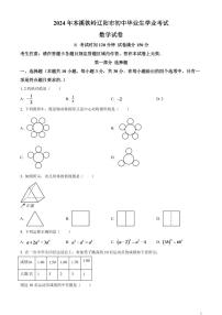 2024年辽宁省本溪市、铁岭市、辽阳市中考数学模拟试题（原卷版）