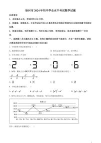 2024年江苏省徐州市中考数学模拟试题（原卷版）