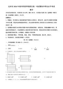 2024年四川省达州市中考数学模拟试题（原卷版）