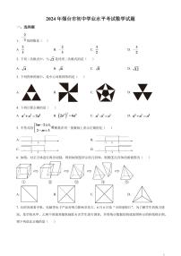 2024年山东省烟台市中考数学模拟试题（原卷版）