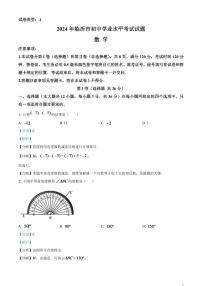 2024年山东省临沂市中考数学模拟试题（解析版）