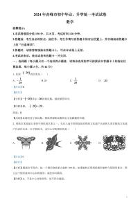 2024年内蒙古赤峰市中考数学模拟试题（解析版）