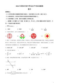 2024年湖南省邵阳市中考数学模拟试题（原卷版）