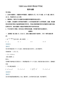 2024年浙江省宁波市中考数学模拟试题（解析版）