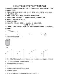 2024年山东省聊城市中考数学模拟试题（原卷版）