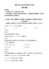 2024年湖北省荆州市中考数学模拟试题（解析版）