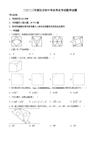 2024年黑龙江省绥化市中考数学模拟试题（原卷版）