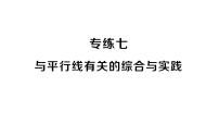 初中数学新人教版七年级下册期末专练七 与平行线有关的综合与实践作业课件2025春