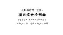 初中数学新人教版七年级下册期末综合检测卷作业课件2025春