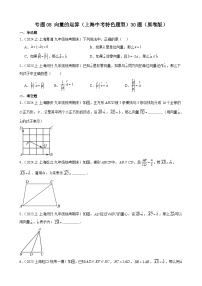 (上海专用)中考数学二轮复习考点分类训练专题08 向量的运算（上海中考特色题型）30题（2份，原卷版+解析版）