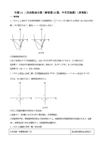 (上海专用)中考数学二轮复习考点分类训练专题14 二次函数综合题（解答题24题，中考压轴题）（2份，原卷版+解析版）