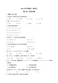 2025年中考数学一轮复习 第6讲  因式分解（专项训练+考点梳理）