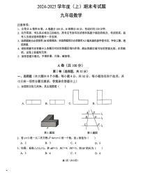 四川省成都市锦江区2024-2025学年上学期期末监测九年级数学试题【无答案】