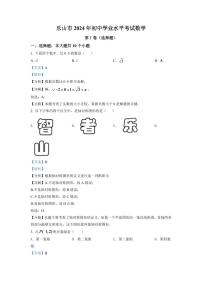 2024年四川省乐山市中考数学模拟试卷（解析版）