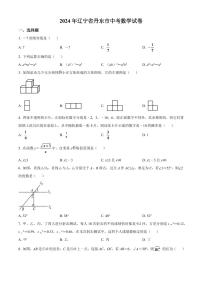 2024年辽宁省丹东市中考数学模拟试卷（原卷版）