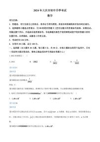 2024年黑龙江省大庆市中考数学模拟试卷（解析版）