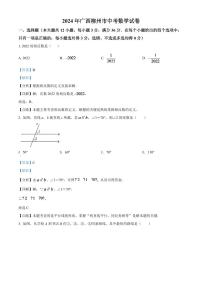 2024年广西柳州市中考数学模拟试卷（解析版）