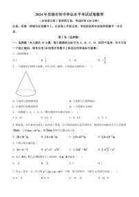 2024年广西贵港市中考数学模拟试卷（原卷版）