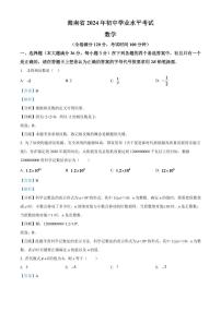 2024年海南省中考数学模拟试卷（解析版）