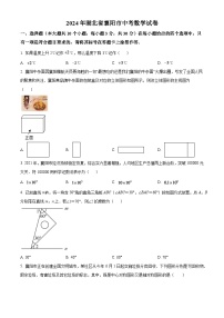 2024年湖北省襄阳市中考数学模拟试卷（原卷版）