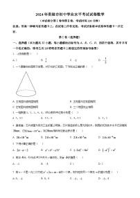 2024年广西贵港市中考数学模拟试卷（原卷版）