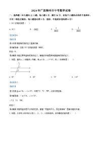 2024年广西柳州市中考数学模拟试卷（解析版）