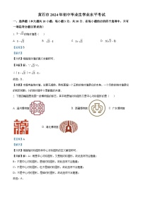 2024年湖北省黄石市中考数学模拟试卷（解析版）