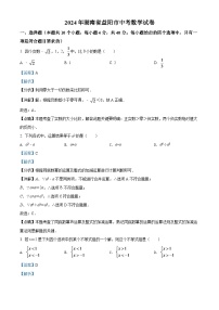 2024年湖南省益阳市中考数学模拟试卷（解析版）