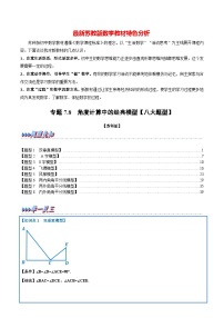 专题7.8 角度计算中的经典模型【八大题型】-最新苏教版七年级下册数学精讲精练