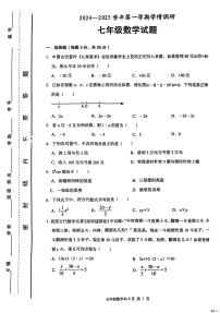 河南省安阳市林州市2024-2025学年七年级上学期期末学情调研数学试题