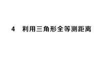 数学七年级下册（2024）4 利用三角形全等测距离作业ppt课件