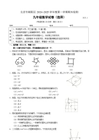 3-朝阳 2024-2025第一学期初三数学期末试卷