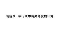 初中数学新北师大版七年级下册期末专练9 平行线中有关角度的计算作业课件2025春季