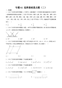 专题02 选择基础题（二）备战2025  深圳数学三年中考一年模拟