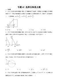 专题05 选择压轴题   备战2025  深圳数学三年中考一年模拟