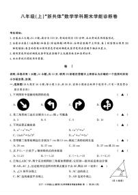 浙江省浙共体2024-2025学年上学期八年级期末数学试卷（附参考答案）