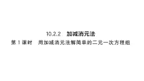 初中数学人教版（2024）七年级下册（2024）10.2.2 加减消元法习题ppt课件