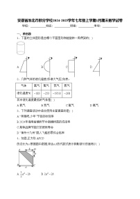 安徽省淮北市部分学校2024-2025学年七年级上学期1月期末数学试卷(含答案)