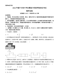 2024年四川省遂宁市中考真题数学试题