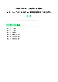 中考数学第一轮复习07  三角形的6种模型练习（解析版）