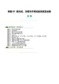 中考数学第一轮复习专题01 数与式、方程与不等式的性质及运算练习（解析版）