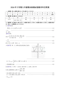 雅礼教育集团2024-2025八年级上学期期末考试数学试卷答案