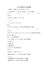 2024~2025学年湖北省老河口市九年级上学期期中数学试卷（解析版）