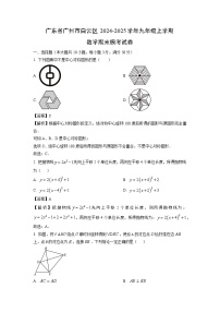 2024~2025学年广东省广州市白云区九年级上学期期末模考数学试卷（解析版）