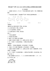 2023~2024学年四川省广元市九年级上学期期末数学试卷（解析版）