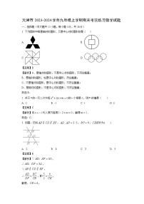 2023~2024学年天津市九年级上学期期末考前练习数学试卷（解析版）