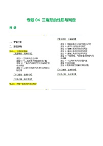 中考数学第二轮复习专题练习专题04 三角形的性质与判定 （讲练）（解析版）