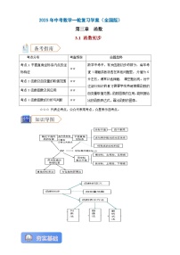 2025年中考数学一轮复习学案：3.1 函数初步（学生版+教师版）