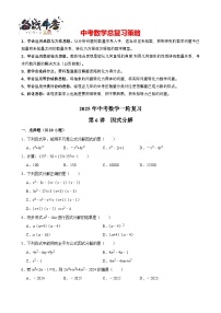 2025中考数学一轮复习讲练 第6讲  因式分解（含解析+考点卡片）