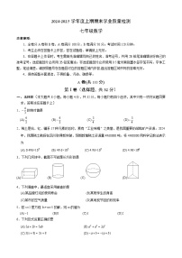 2024-2025学年成都高新区七上数学期末考试试卷【含答案】